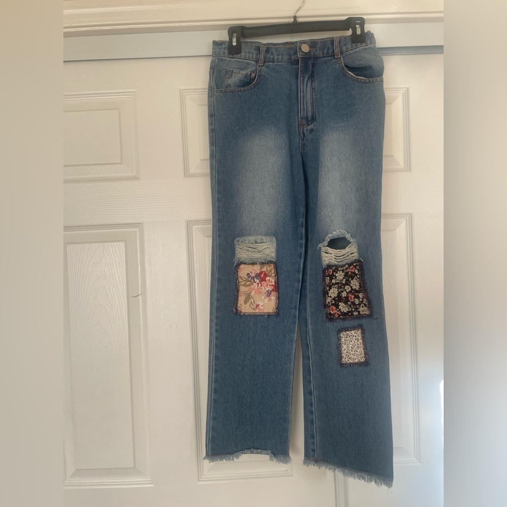 POL patchwork floral denim NWOT